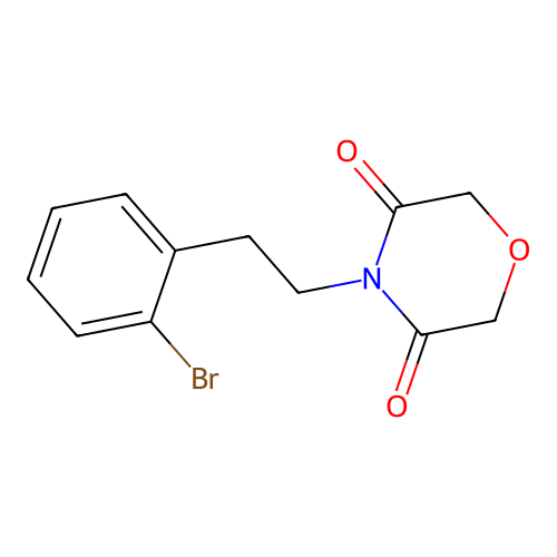 4-[2-(2-Bromophenyl)ethyl]morpholine-3,5-dione structure