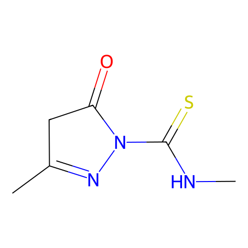 N,3-dimethyl-5-oxo-4H-pyrazole-1-carbothioamide structure