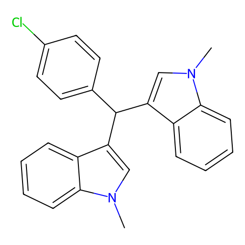 3-[(4-Chlorophenyl)-(1-methylindol-3-yl)methyl]-1-methylindole structure