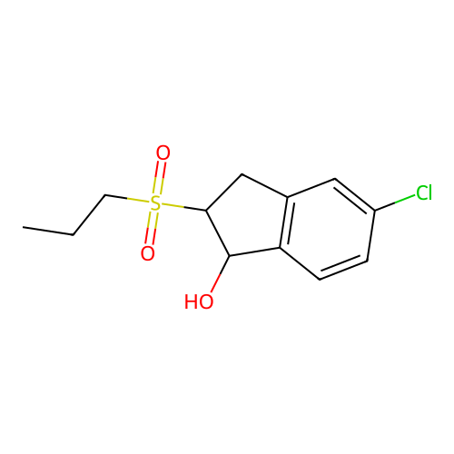 5-chloro-2-propylsulfonyl-2,3-dihydro-1H-inden-1-ol structure