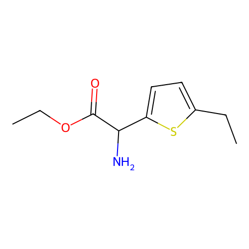 Ethyl 2-amino-2-(5-ethylthiophen-2-yl)acetate structure