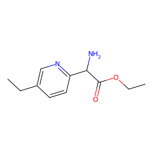 Ethyl 2-amino-2-(5-ethyl-2-pyridinyl)acetate structure