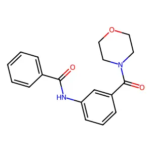 N-[3-(morpholine-4-carbonyl)phenyl]benzamide structure