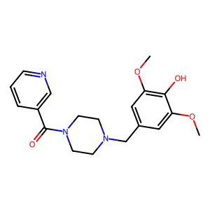 [4-[(4-Hydroxy-3,5-dimethoxyphenyl)methyl]piperazin-1-yl]-pyridin-3-ylmethanone structure