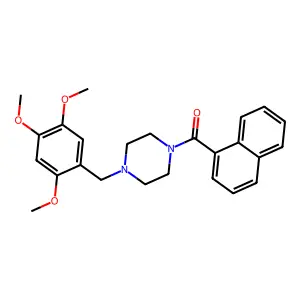 Naphthalen-1-yl-[4-[(2,4,5-trimethoxyphenyl)methyl]piperazin-1-yl]methanone structure