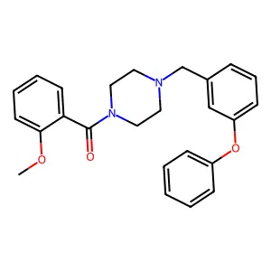 (2-Methoxyphenyl)-[4-[(3-phenoxyphenyl)methyl]piperazin-1-yl]methanone structure