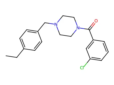 1-(3-Chlorobenzoyl)-4-(4-ethylbenzyl)piperazine structure