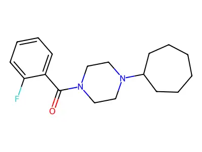 1-Cycloheptyl-4-(2-fluorobenzoyl)piperazine structure