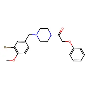1-[4-[(3-Bromo-4-methoxyphenyl)methyl]piperazin-1-yl]-2-phenoxyethanone structure