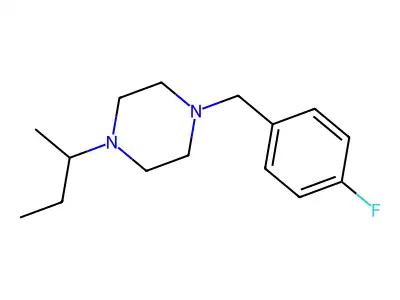 1-(Butan-2-yl)-4-(4-fluorobenzyl)piperazine structure