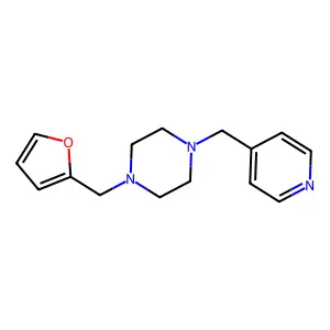 1-(Furan-2-ylmethyl)-4-(pyridin-4-ylmethyl)piperazine structure