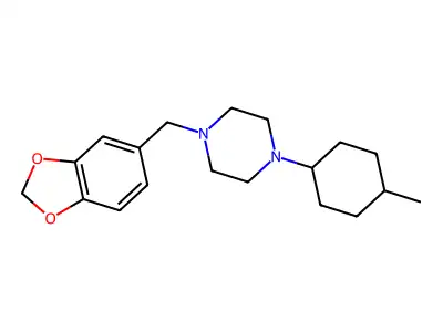 1-(1,3-Benzodioxol-5-ylmethyl)-4-(4-methylcyclohexyl)piperazine structure