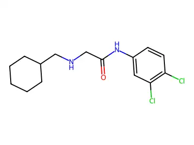 2-[cyclohexyl(methyl)amino]-N-(3,4-dichlorophenyl)acetamide structure