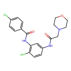 4-Chloro-N-(2-chloro-5-(2-morpholinoacetamido)phenyl)benzamide structure