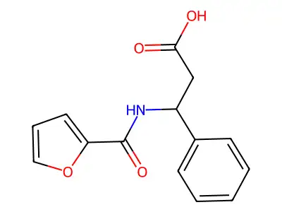 3-(2-Furoylamino)-3-phenylpropanoic acid structure