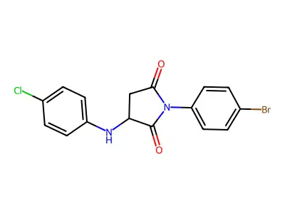 1-(4-Bromophenyl)-3-(4-chloroanilino)pyrrolidine-2,5-dione structure