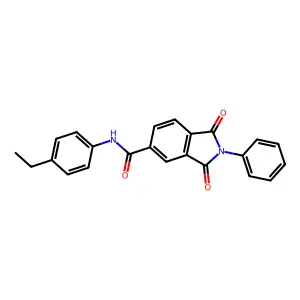 N-(4-ethylphenyl)-1,3-dioxo-2-phenylisoindole-5-carboxamide structure
