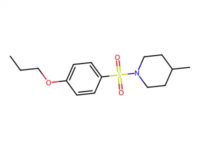 4-Methyl-1-[(4-propoxyphenyl)sulfonyl]piperidine structure