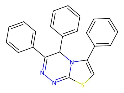 3,4,6-triphenyl-4H-[1,3]thiazolo[2,3-c][1,2,4]triazine structure
