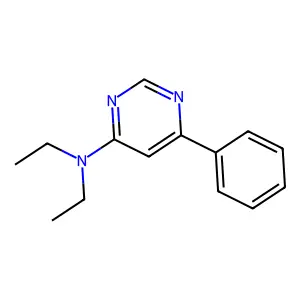 N,N-diethyl-6-phenylpyrimidin-4-amine structure