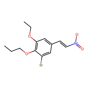 1-Bromo-3-ethoxy-5-(2-nitrovinyl)-2-propoxybenzene structure