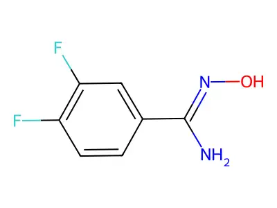 3,4-difluoro-N'-hydroxybenzenecarboximidamide structure