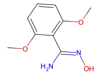 N'-hydroxy-2,6-dimethoxybenzenecarboximidamide structure