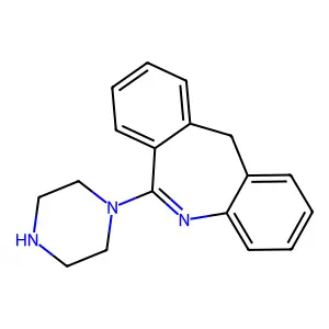 4-(11H-dibenz(b,e)azepin-6-yl)piperazine structure