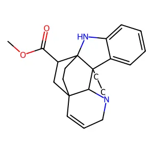 (2R,5R)-6,7-Didehydroaspidofractinine-3beta-carboxylic acid methyl ester structure