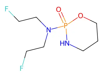 2-(Bis(2-fluoroethyl)amino)-1,3,2lambda~5~-oxazaphosphinan-2-one structure