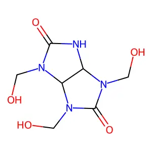 Imidazo[4,5-d]imidazole-2,5(1H,3H)-dione, tetrahydro-1,3,4-tris(hydroxymethyl)- structure
