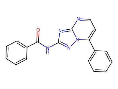 N-(7-phenyl-[1,2,4]triazolo[1,5-a]pyrimidin-2-yl)benzamide structure