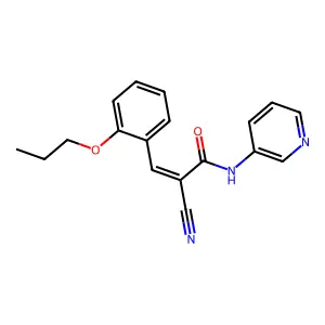 (E)-2-cyano-3-(2-propoxyphenyl)-N-pyridin-3-ylprop-2-enamide structure