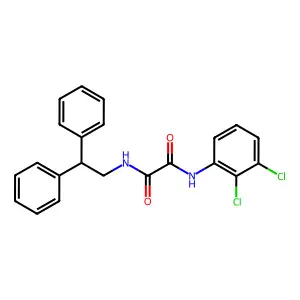 N'-(2,3-dichlorophenyl)-N-(2,2-diphenylethyl)oxamide structure