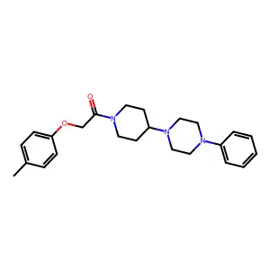 2-(4-Methylphenoxy)-1-[4-(4-phenylpiperazin-1-yl)piperidin-1-yl]ethanone structure