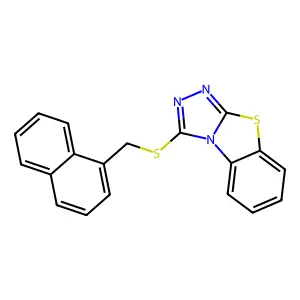 3-[(Naphthalen-1-ylmethyl)sulfanyl][1,2,4]triazolo[3,4-b][1,3]benzothiazole structure