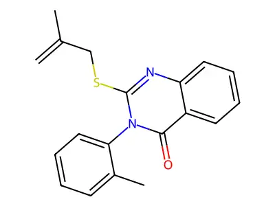 3-(2-methylphenyl)-2-[(2-methylprop-2-en-1-yl)sulfanyl]quinazolin-4(3H)-one structure