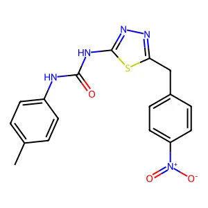 1-(4-Methylphenyl)-3-[5-[(4-nitrophenyl)methyl]-1,3,4-thiadiazol-2-yl]urea structure