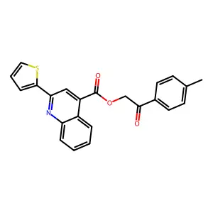 2-(4-Methylphenyl)-2-oxoethyl 2-(2-thienyl)-4-quinolinecarboxylate structure