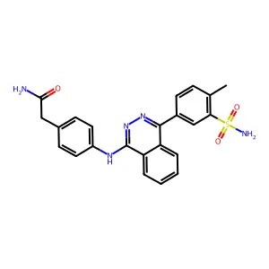 2-[4-[[4-(4-Methyl-3-sulfamoylphenyl)phthalazin-1-yl]amino]phenyl]acetamide structure