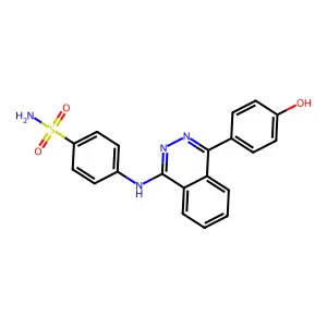 4-((4-(4-Hydroxyphenyl)phthalazin-1-yl)amino)benzenesulfonamide structure