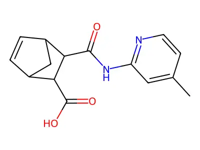 3-[(4-Methylpyridin-2-yl)carbamoyl]bicyclo[2.2.1]hept-5-ene-2-carboxylic acid structure