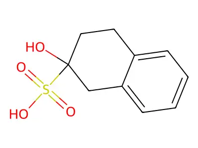 Sodium 1,2,3,4-tetrahydro-2-hydroxynaphthalene-2-sulphonate structure