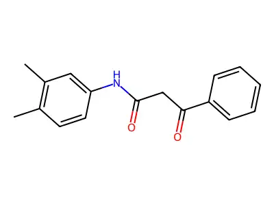 N-(3,4-dimethylphenyl)-3-oxo-3-phenylpropanamide structure