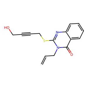3-allyl-2-((4-hydroxybut-2-yn-1-yl)thio)quinazolin-4(3H)-one structure