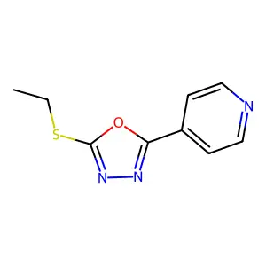 2-Ethylsulfanyl-5-pyridin-4-yl-1,3,4-oxadiazole structure
