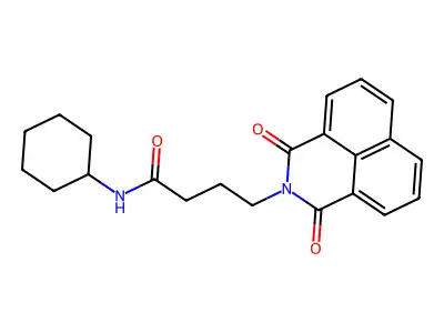 N-cyclohexyl-4-(1,3-dioxo-1H-benzo[de]isoquinolin-2(3H)-yl)butanamide structure