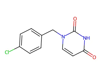1-[(4-Chlorophenyl)methyl]-2,4(1h,3h)-pyrimidinedione structure