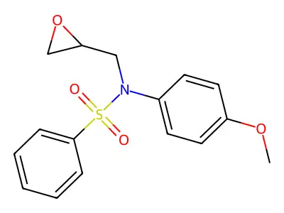 N-(4-methoxyphenyl)-N-(oxiran-2-ylmethyl)benzenesulfonamide structure