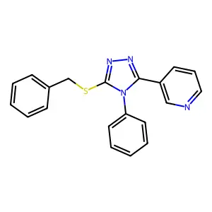 3-(5-(Benzylthio)-4-phenyl-4H-1,2,4-triazol-3-yl)pyridine structure